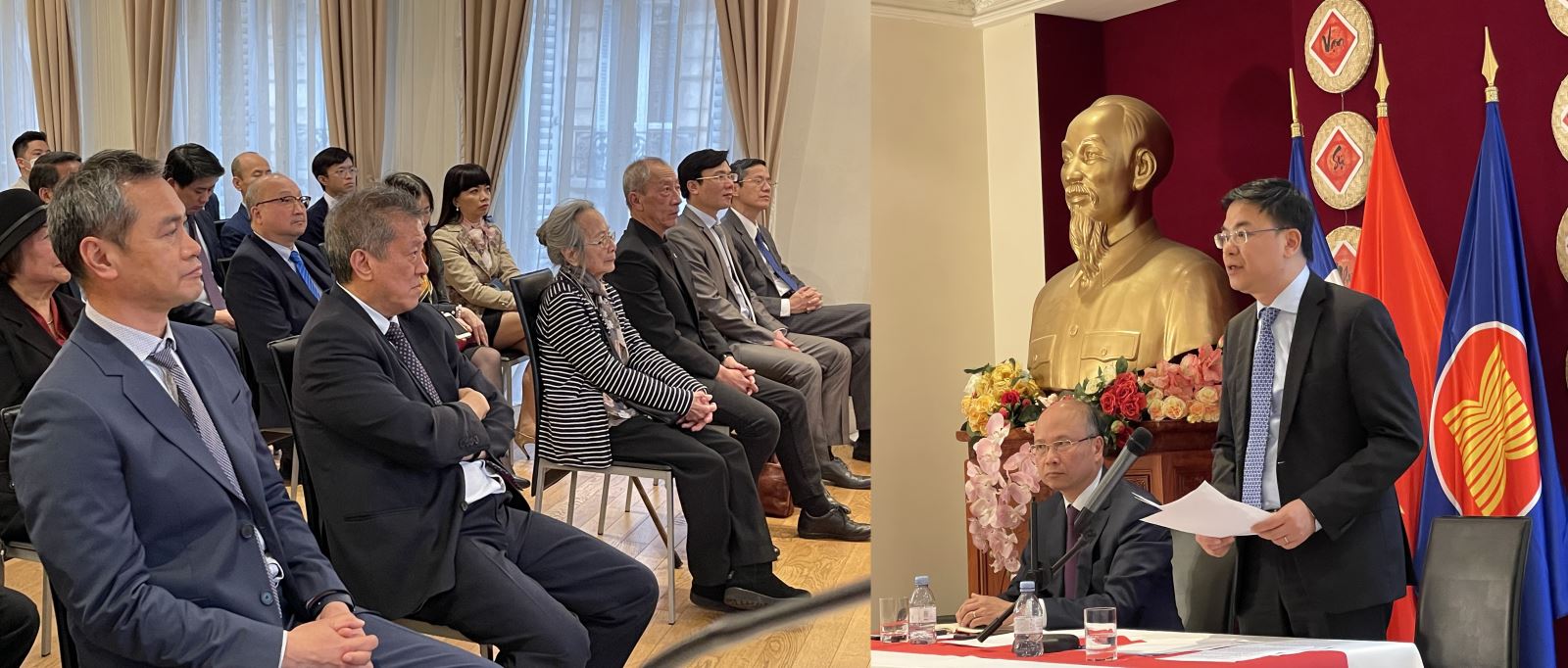 Kiều bào tại Pháp chia sẻ tâm nguyện với Ủy ban Nhà nước về người Việt Nam ở nước ngoài Chú thích ảnh
