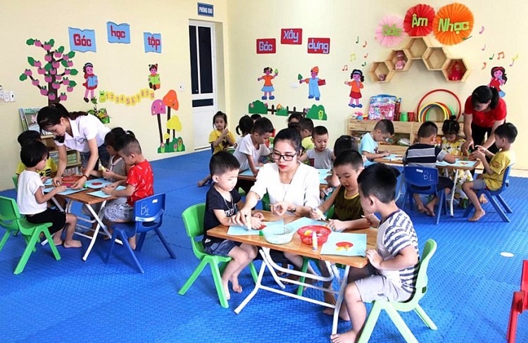 Sẽ có thêm chính sách hỗ trợ cho các cơ sở giáo dục mầm non ngoài công lập. Ảnh: Phương Liên