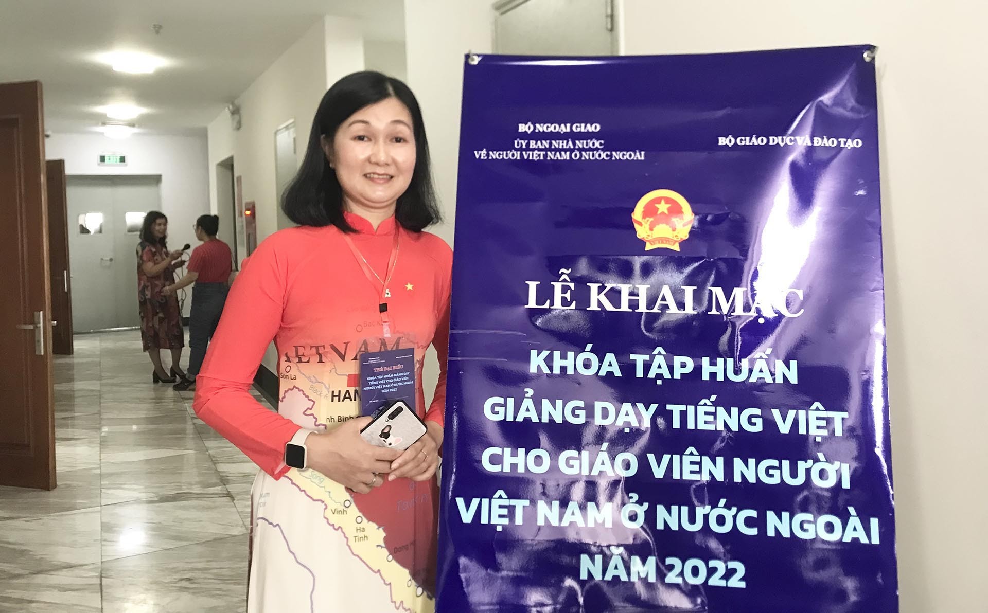 Cô giáo Nguyễn Trà Mai về từ Đài Loan (Trung Quốc). (Ảnh: An Bình) Cô giáo Nguyễn Trà Mai về từ Đài Loan (Trung Quốc). (Ảnh: An Bình)
