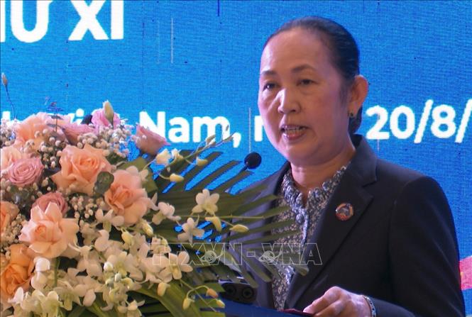 Trao đổi kinh nghiệm công tác giữa Văn phòng Quốc hội Việt Nam và Ban Thư ký Quốc hội Lào Chú thích ảnh