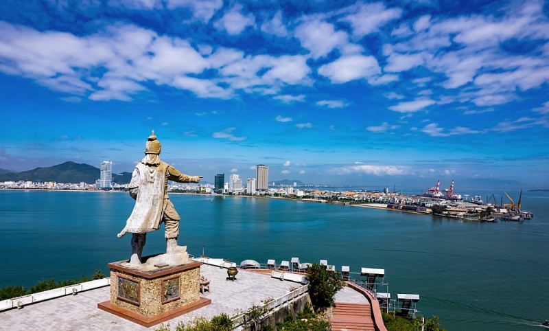 សមុទ្រកោះ Quy Nhon មើលពីខាងលើ