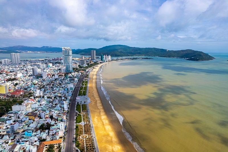សមុទ្រកោះ Quy Nhon មើលពីខាងលើ