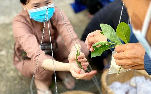 ទីផ្សារពិសេសរបស់ជនជាតិវៀតណាម ជំនួសលុយវិញ គេជួញដូរជាមួយ... ស្លឹកឈើ ទីផ្សារពិសេសរបស់ជនជាតិវៀតណាម ជំនួសលុយវិញ គេជួញដូរជាមួយ... ស្លឹកឈើ