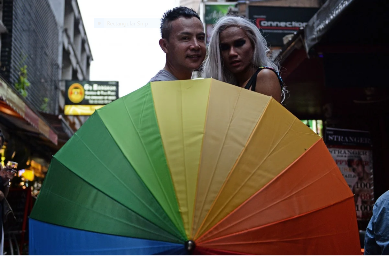 Though Thailand has a friendly image towards the LGBTQ+ community, the country’s laws are mixed in accommodating LGBTQ+ rights. Photo: AFP 0931 capture
