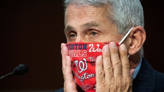 Dr Anthony Fauci said wearing face coverings is U.S President Trump not to support a national mask mandate