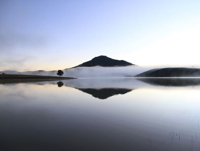 Foggy landscape in Dalat