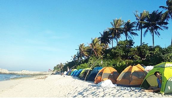 A camping homestay at Dao Be, Ly Son. Photo: Foody A camping homestay at Dao Be, Ly Son. Photo: Foody