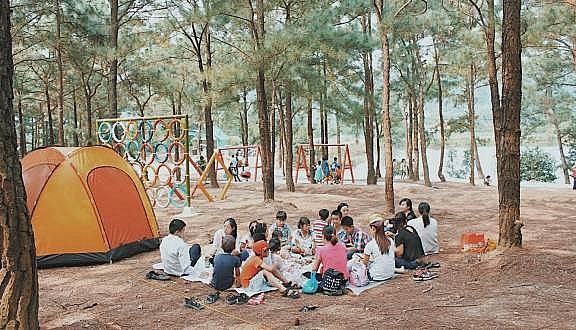 Thien Phu Lam Campground, Soc Son. Photo: Internet Thien Phu Lam Campground, Soc Son. Photo: Internet