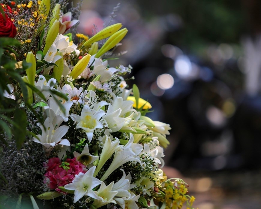 Апрель в Ханое, лилии на улице Апрель в Ханое, лилии на улице