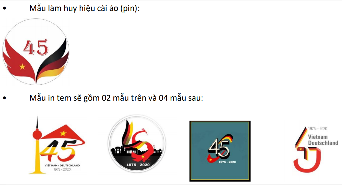 Công bố logo kỷ niệm 45 năm quan hệ ngoại giao Việt - Đức cong bo logo ky niem 45 nam quan he ngoai giao viet duc