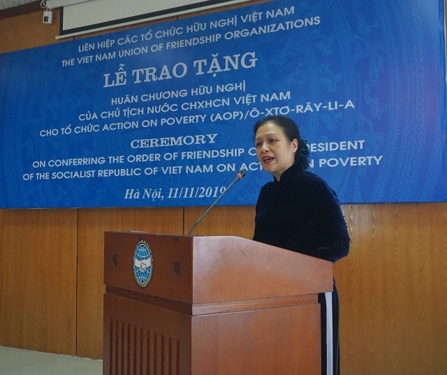 Huân chương Hữu nghị ghi nhận 30 năm giúp Việt Nam giảm nghèo, phát triển bền vững của AOP huan chuong huu nghi ghi nhan 30 nam giup viet nam giam ngheo phat trien ben vung cua aop