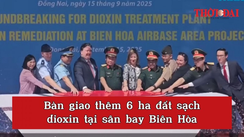 Bàn giao thêm 6 ha đất sạch dioxin tại sân bay Biên Hòa