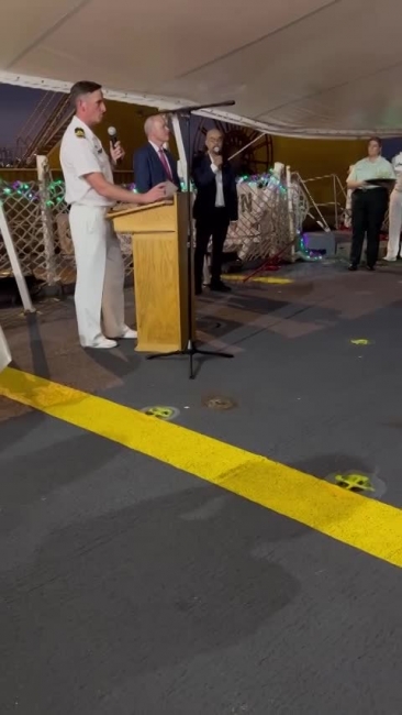 Trung tá Jonathan Maurice, Thuyền trưởng tàu HMCS Charlottetown phát biểu