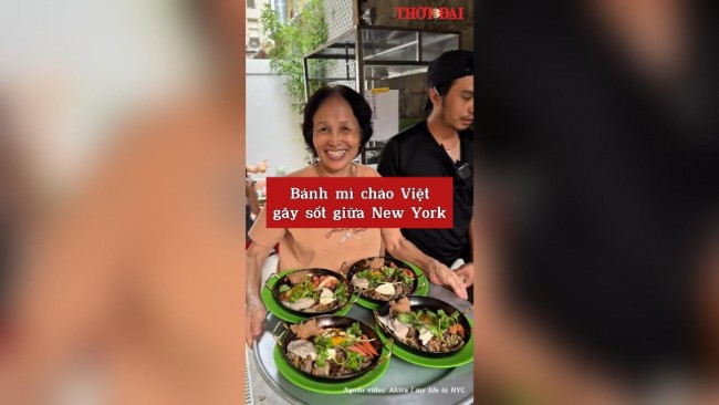 [Video] Bánh mì chảo Việt gây sốt giữa New York