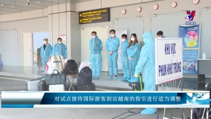 对试点接待国际游客到访越南的指引进行适当调整