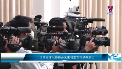 国家主席阮春福会见柬埔寨首相洪森亲王