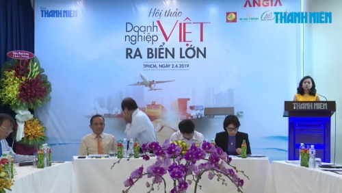 PGĐ Tân Hiệp Phát - Trần Phương Uyên chia sẻ tại hội thảo “Doanh nghiệp Việt ra biển lớn”