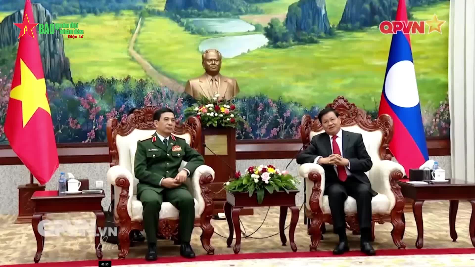 Video:  ການນຳພັກ, ລັດລາວ ຕ້ອນຮັບລັດຖະມົນຕີກະຊວງປ້ອງກັນປະເທດຫວຽດນາມ